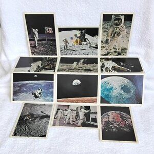 Complete 1969 Set of 1-12 Apollo 11 Moon Landing Photo Cards!!